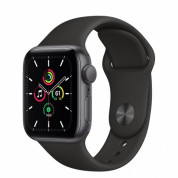 Apple Watch SE GPS, 40mm Space Gray Aluminium Case with Black Sport Band - умен часовник от Apple 
