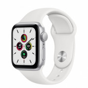 Apple Watch SE GPS, 40mm Silver Aluminium Case with White Sport Band - умен часовник от Apple 