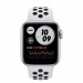Apple Watch Nike SE GPS, 40mm Silver Aluminium Case with Pure Platinum/Black Nike Sport Band - умен часовник от Apple  2