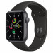 Apple Watch SE GPS, 44mm Space Gray Aluminium Case with Black Sport Band - умен часовник от Apple  1
