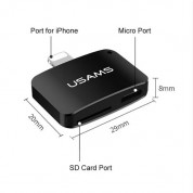 USAMS Adapter 2-in-1 microUSB & microSD to Lightning 1