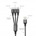 4smarts 3in1 Cable ForkCord - качествен многофункционален кабел за microUSB, Lightning и USB-C стандарти (100см) (черен) 2