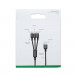 4smarts 3in1 Cable ForkCord - качествен многофункционален кабел за microUSB, Lightning и USB-C стандарти (100см) (черен) 4