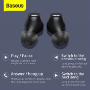 Baseus Encok WM01 TWS In-Ear Bluetooth Earphones (NGWM01-B01) - безжични блутут слушалки със зареждащ кейс (черен) 6