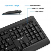 Tecknet Keyboard and Mouse Set EWK01300 v4 (X300)  - комплект клавиатура и безжична мишка за офиса (черен) 6