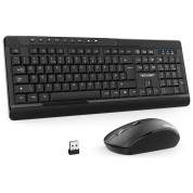 Tecknet Keyboard and Mouse Set EWK01300 v4 (X300)  - комплект клавиатура и безжична мишка за офиса (черен)