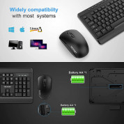 Tecknet Keyboard and Mouse Set EWK01300 v4 (X300)  - комплект клавиатура и безжична мишка за офиса (черен) 4