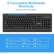 Tecknet Keyboard and Mouse Set EWK01300 v4 (X300)  - комплект клавиатура и безжична мишка за офиса (черен) 2