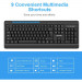 Tecknet Keyboard and Mouse Set EWK01300 v4 (X300)  - комплект клавиатура и безжична мишка за офиса (черен) 3