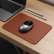 Satechi Eco-Leather Mouse Pad - дизайнерски кожен пад за мишка (тъмнокафяв) 4