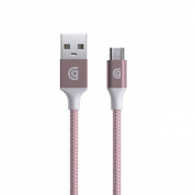 Griffin Premium microUSB to USB Cable - здрав USB кабел за устройства с microUSB порт (300 см) (розово злато)