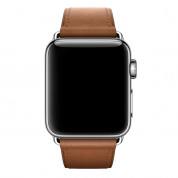 Apple Classic Buckle Band - оригинална кожена каишка за Apple Watch 38мм, 40мм, 41мм (кафяв) 1