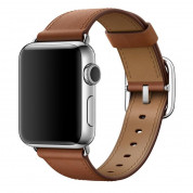 Apple Classic Buckle Band - оригинална кожена каишка за Apple Watch 38мм, 40мм, 41мм (кафяв)