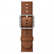 Apple Classic Buckle Band - оригинална кожена каишка за Apple Watch 38мм, 40мм, 41мм (кафяв) 2
