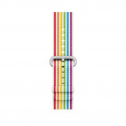 Apple Pride Edition Woven Nylon - оригинална текстилна каишка за Apple Watch 42мм, 44мм, 45мм (шарен) 2