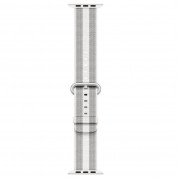 Apple Watch Woven Nylon Band White - оригинална текстилна каишка за Apple Watch 38мм, 40мм, 41мм (бял)