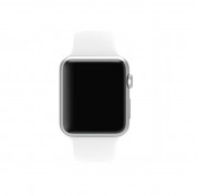 Apple Sport Band White Stainless Steel Pin - оригинална силиконова каишка за Apple Watch 42мм, 44мм (бял) (retail) 3