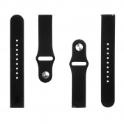 Tactical 432 Silicone Sport Band 20mm - силиконова каишка за Galaxy Watch, Huawei Watch, Xiaomi, Garmin и други (20мм) (черен) 2