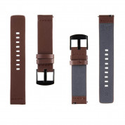 Tactical 311 Genuine Leather Band 20mm - кожена (естествена кожа) каишка за Samsung Galaxy Watch, Huawei Watch, Xiaomi, Garmin и други часовници с 20мм захват (кафяв) 2