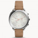 Fossil Hybrid Smartwatch Accomplice Sand FTW1200- луксозен хибриден умен часовник с кожена каишка (сребрист) 1