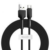 Baseus Silica Gel USB-C Cable (CATGJ-01) - USB-C кабел за устройства с USB-C порт (100 см) (черен)
