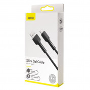 Baseus Silica Gel USB-C Cable (CATGJ-01) - USB-C кабел за устройства с USB-C порт (100 см) (черен) 5