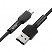 Baseus Silica Gel USB-C Cable (CATGJ-01) for devices with USB-C port (100 cm) (black) 1