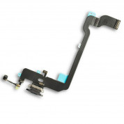 OEM iPhone XR System Connector and Flex Cable - лентов кабел с Lightning конектора и долните микрофони за iPhone XR (черен)