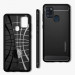 Spigen Rugged Armor Case - тънък качествен силиконов (TPU) калъф за Samsung Galaxy A21s (черен) 2