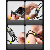 Baseus Lets Go Bracelet Clasp Band (LBAPWA4-BGY) - текстилна каишка за Apple Watch 42мм, 44мм, 45мм (черен) 10