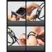 Baseus Lets Go Bracelet Clasp Band (LBAPWA4-BGY) - текстилна каишка за Apple Watch 42мм, 44мм, 45мм (черен) 11