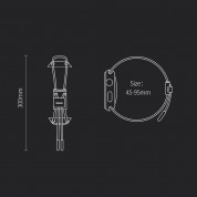 Baseus Lets Go Bracelet Clasp Band (LBAPWA4-BGY) - текстилна каишка за Apple Watch 42мм, 44мм, 45мм (черен) 11