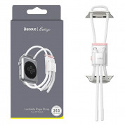 Baseus Lets Go Bracelet Clasp Band (LBAPWA4-B24) - текстилна каишка за Apple Watch 42мм, 44мм, 45мм, Ultra 49мм (бял) 14