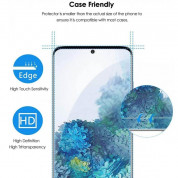 Premium Full Cover Curved Tempered Glass - обхващащо и ръбовете стъклено защитно покритие за дисплея на Samsung Galaxy S20 (черен) 3