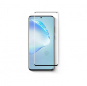Premium Full Cover Curved Tempered Glass - обхващащо и ръбовете стъклено защитно покритие за дисплея на Samsung Galaxy S20 (черен)