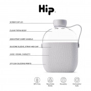 Hip Bottle - безвредна устойчива бутилка за вода 650 мл. (сив)  3