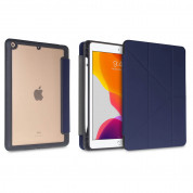 Torrii Torero Case - полиуретанов кейс и поставка с отделение за Apple Pencil за iPad 9 (2021), iPad 8 (2020), iPad 7 (2019) (тъмносин) 2