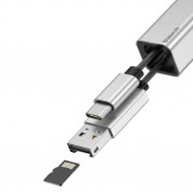 Baseus Card Reading Cable USB-C & USB-A Memory Card Reader - кабел USB-A към USB-C с четец за microSD карти памет за мобилни устройства (сребрист) 5