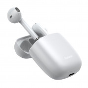 Baseus Encok W04 Pro TWS In-Ear Bluetooth Earphones - безжични блутут слушалки с безжичен зареждащ кейс за мобилни устройства (бял) 1