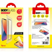 Torrii BodyGlass 3D Full Cover Glass - калено стъклено защитно покритие за целия дисплей на iPhone 12 mini (прозрачен-черен) 2