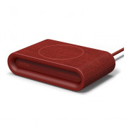 iOttie iON Wireless Qi Charging Pad Plus 10W - поставка (пад) за безжично зареждане с технология за бързо зареждане за QI съвместими мобилни устройства и допълнителен USB изход (червен)