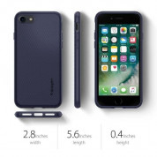 Spigen Liquid Air Case - силиконов (TPU) калъф с висока степен на защита за iPhone SE (2022), iPhone SE (2020), iPhone 8, iPhone 7 (тъмносин) 8