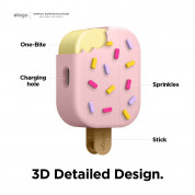 Elago Airpods Pro Ice Cream Design Silicone Case - силиконов калъф с карабинер за Apple Airpods Pro (светлорозов)  1