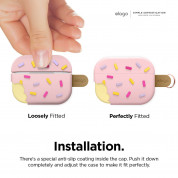 Elago Airpods Pro Ice Cream Design Silicone Case (lovely pink) 3