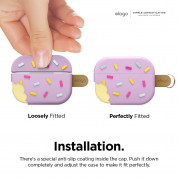 Elago Airpods Pro Ice Cream Design Silicone Case - силиконов калъф с карабинер за Apple Airpods Pro (лилав)  3
