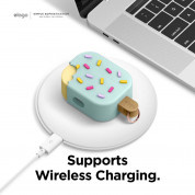 Elago Airpods Pro Ice Cream Design Silicone Case - силиконов калъф с карабинер за Apple Airpods Pro (зелен)  2