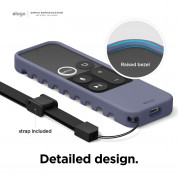 Elago R3 Protective Case - удароустойчив силиконов калъф за Apple TV Siri Remote (лилав) 2