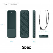 Elago R3 Protective Case - удароустойчив силиконов калъф за Apple TV Siri Remote (тъмнозелен) 6