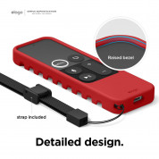 Elago R3 Protective Case - удароустойчив силиконов калъф за Apple TV Siri Remote (червен) 2