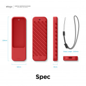 Elago R3 Protective Case - удароустойчив силиконов калъф за Apple TV Siri Remote (червен) 6